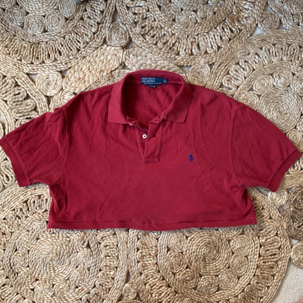 Polo Ralph Lauren Cropped Top ❤️ Reworked